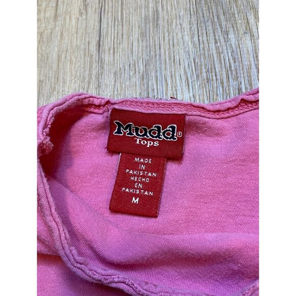 90s/Y2K Mudd Cropped Pink Cheerleaders‎ Baby Tee Medium - Picture 4 of 6